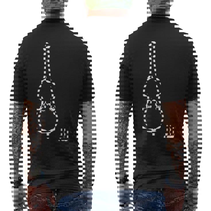 コントラバス 音符 音楽 楽器 メンズTシャツ バックプリント