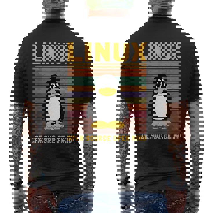 メンズ コンピューター オタク Linux ルートペンギン タックス 言葉 ギフト メンズTシャツ バックプリント