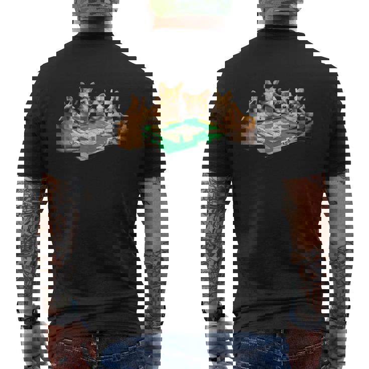 コーギー イヌ 麻雀 面白いtシャツ 犬 文字入り メンズ おもしろ 面白い 服 おもしろグッズ ネタ 雀士 メンズTシャツ バックプリント