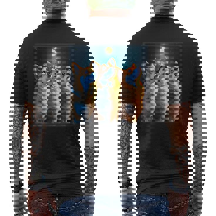 コーギー 面白いtシャツ 犬 かわいい メンズ 子供 おもしろ 服 雑貨 グッズ ネタ わんこ イヌ メンズTシャツ バックプリント