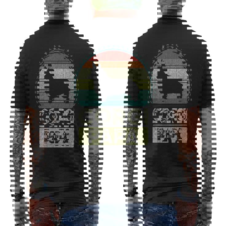 コーギー・パパ 父の日 ウェルシュ・コーギー メンズTシャツ バックプリント