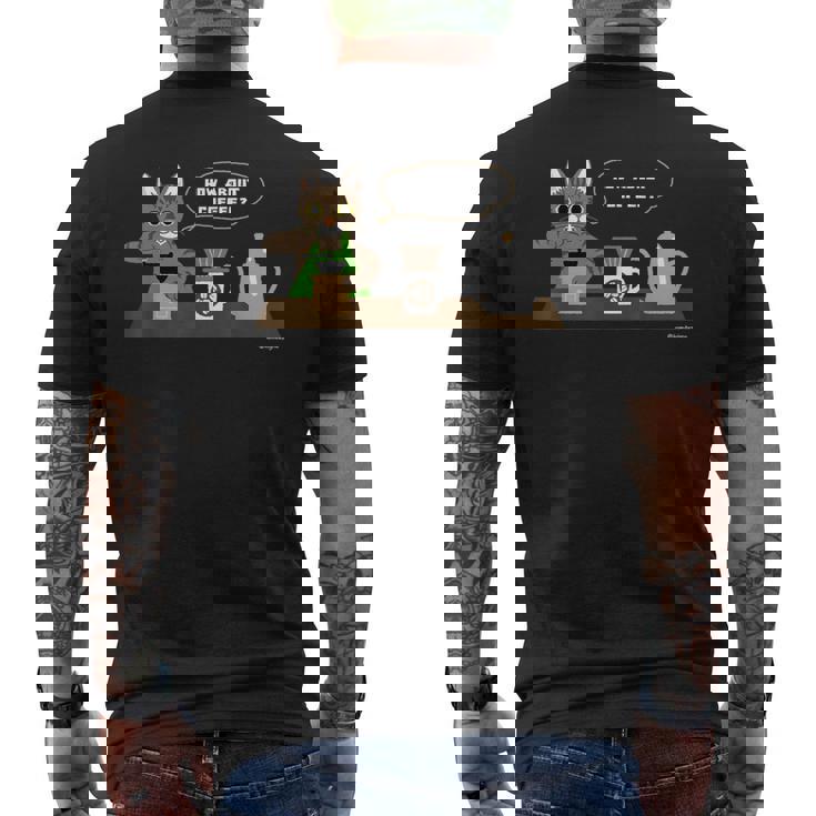 コーヒーいかが？ 猫 コーヒー メンズTシャツ バックプリント