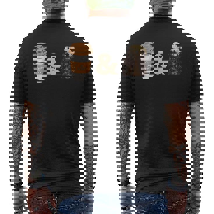 コーヒーとかわいいラッコ メンズTシャツ バックプリント