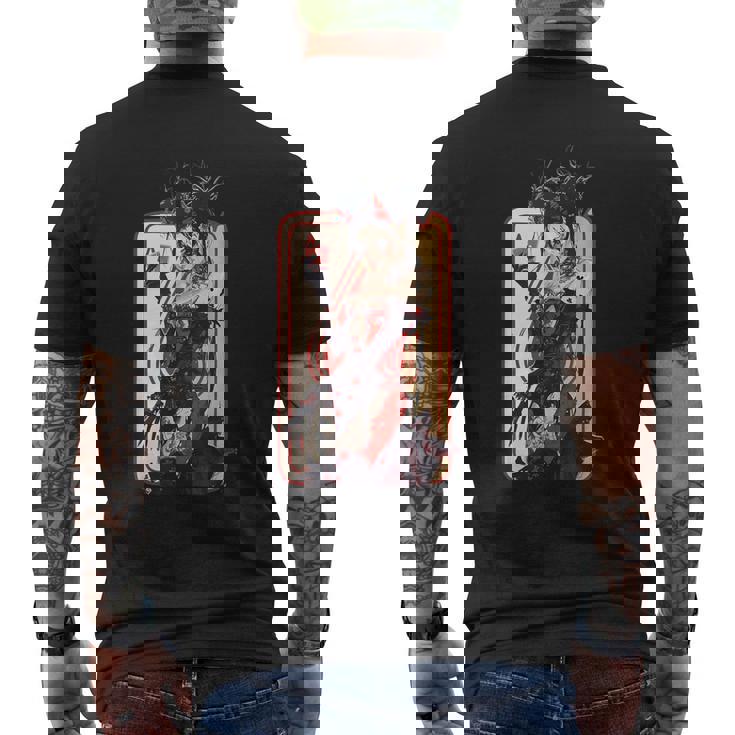 ゴス ハーレクイン ハーレクイン パンク ヴィンテージ レトロ ストリートウェア メンズTシャツ バックプリント