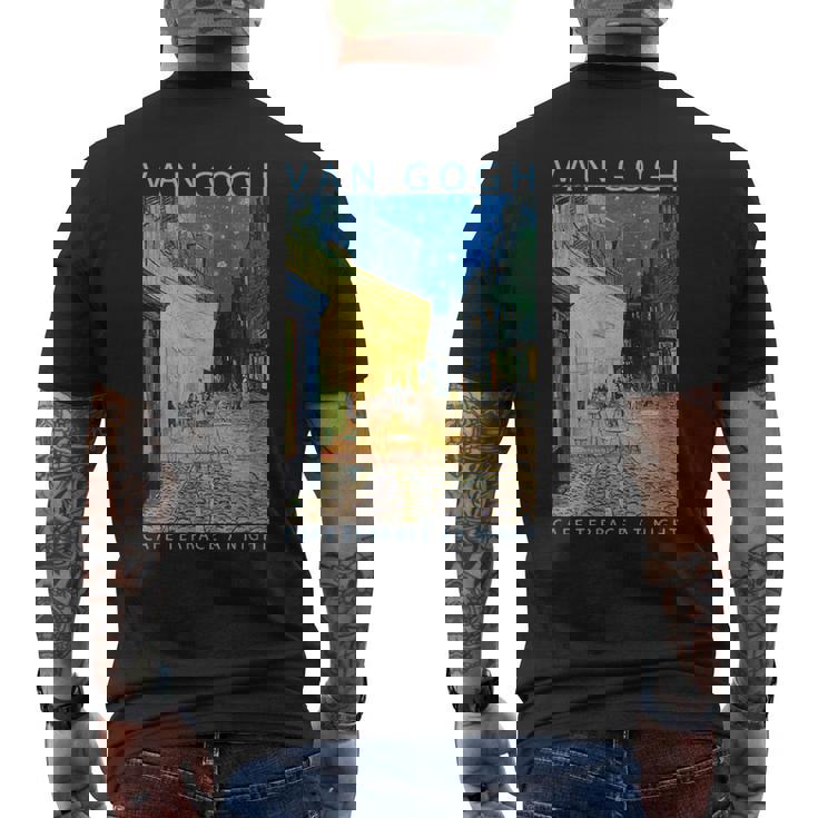 ゴッホ 面白いtシャツ アート 夜のカフェテラス 印象派 絵画 メンズ レディース 面白い 服 美術 油彩画 メンズTシャツ バックプリント