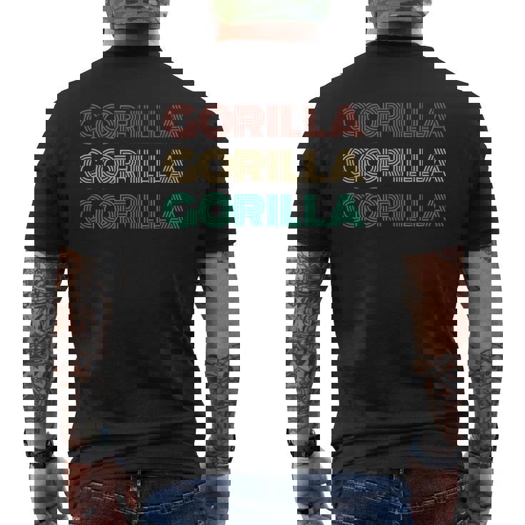 ゴリラ 学名 Gorilla Gorilla Gorilla 生物学 亜種 分類 ニシローランドゴリラ 猿 さる サル メンズTシャツ バックプリント