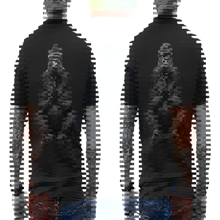 ゴリラヨガ メンズTシャツ バックプリント