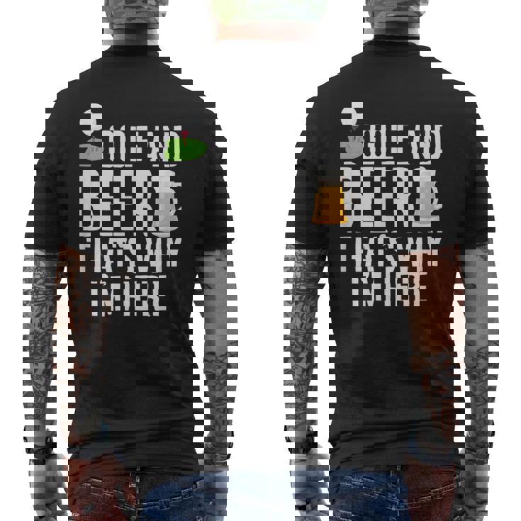メンズ メンズ ゴルフウェア ゴルフとビール That's Why I'm Here メンズTシャツ バックプリント
