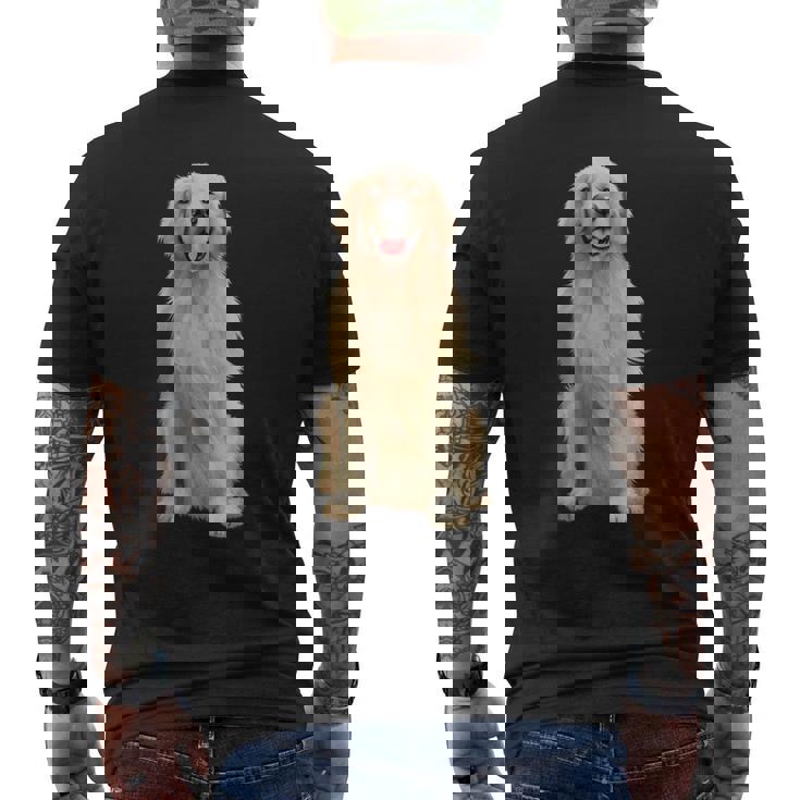 ゴールデンレトリバー ドッグ、ラブゴールデンレトリバー メンズTシャツ バックプリント