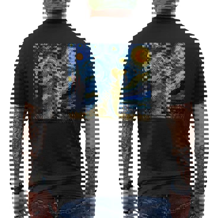 ゴールデンレトリバー 面白いtシャツ 犬 星月夜 イヌ かわいい メンズ おもしろ 服 グッズ ネタ わんこ メンズTシャツ バックプリント