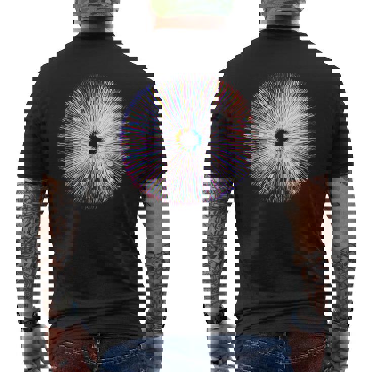 サイケデリック キノコ 胞子 プリント マッシュルーム マジック メンズTシャツ バックプリント