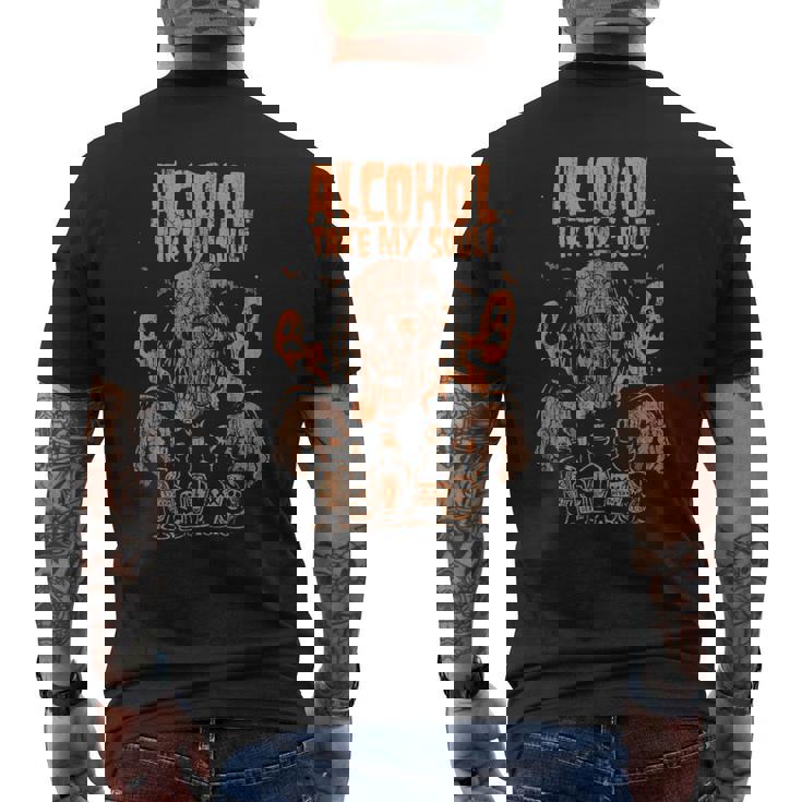 サイコビリー ホラー パンクロック Hr ドランクゾンビ メンズTシャツ バックプリント