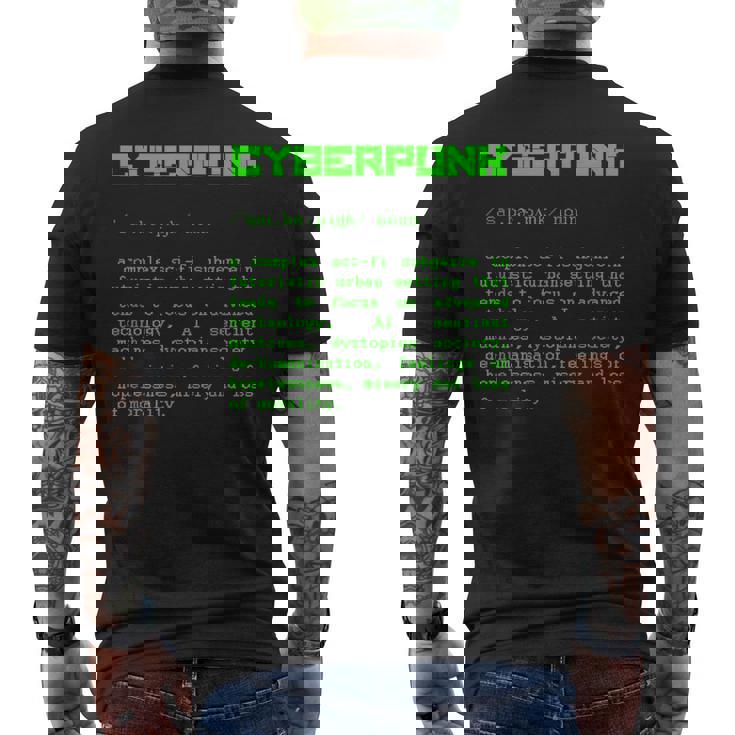 サイバーパンクの単語定義 メンズTシャツ バックプリント