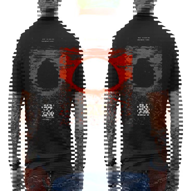 サイバーパンクシティ爆発 メンズTシャツ バックプリント