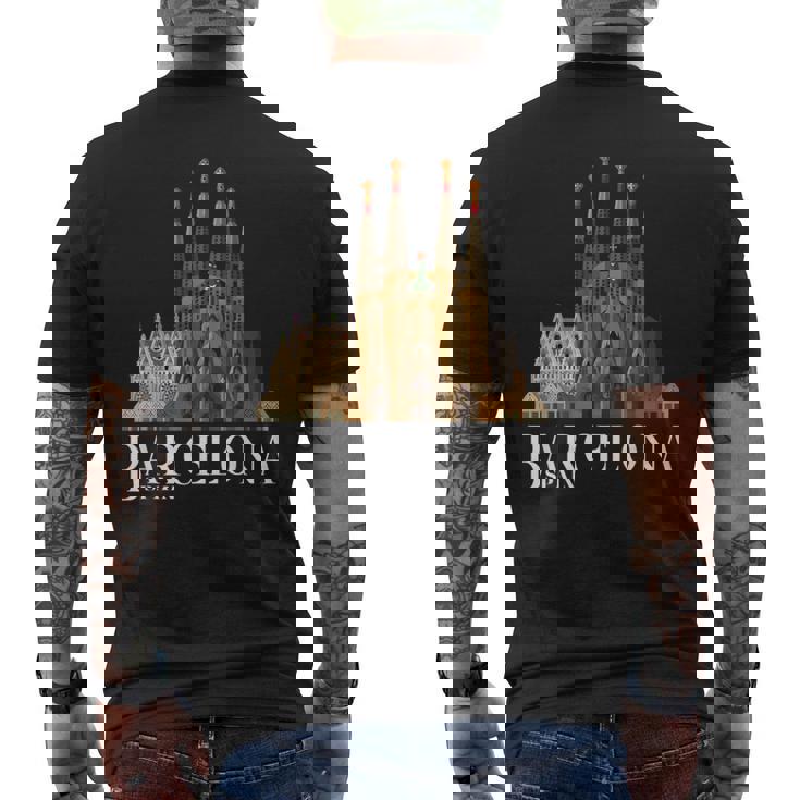 サグラダファミリア バルセロナ お土産 メンズTシャツ バックプリント