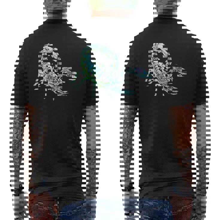 サソリ さそり座 蠍座 スコルピオ メンズTシャツ バックプリント