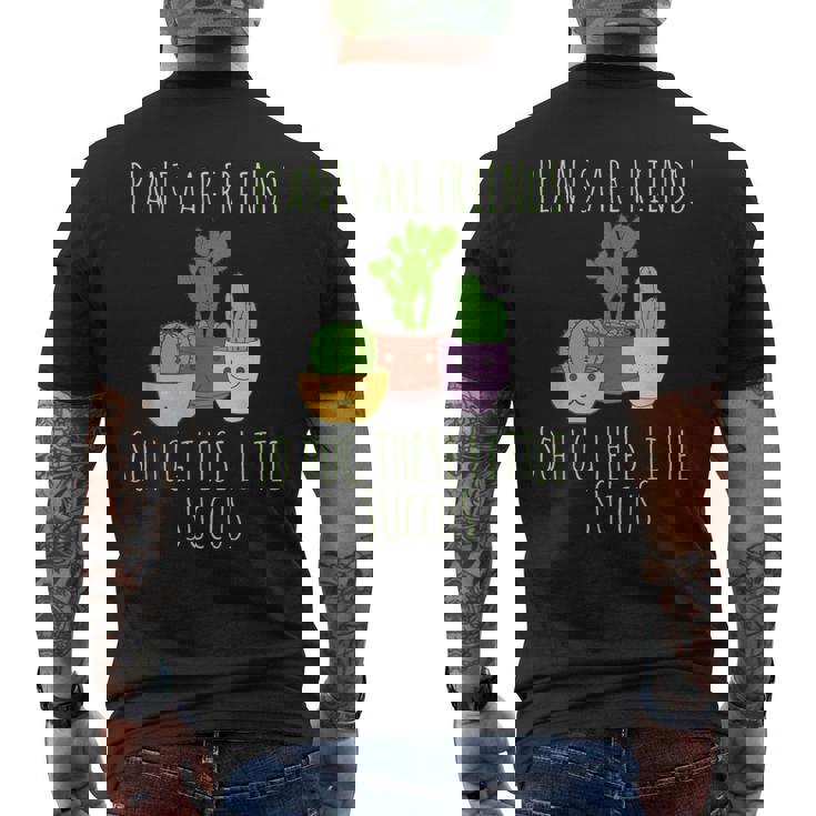 サボテン植物 面白いことわざデザイン サボテン ギフトアイデア メンズTシャツ バックプリント