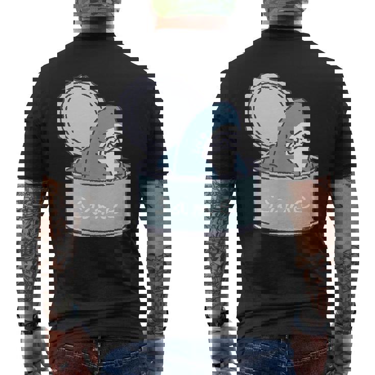 サメの缶詰め メンズTシャツ バックプリント