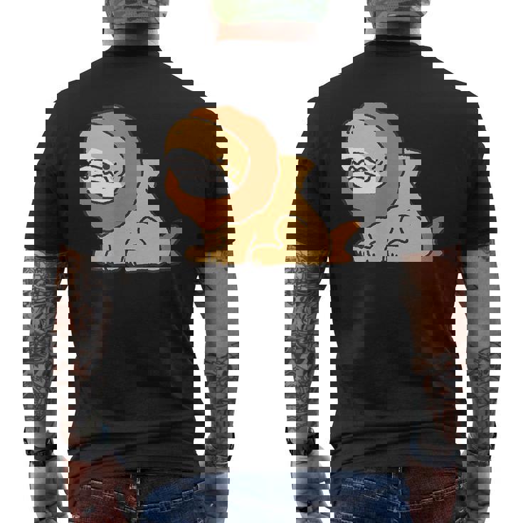 サメライオン さめ 鮫 シャーク 変な メンズTシャツ バックプリント