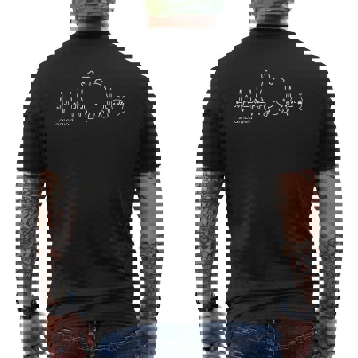 サモエドハートビート-サモエド メンズTシャツ バックプリント