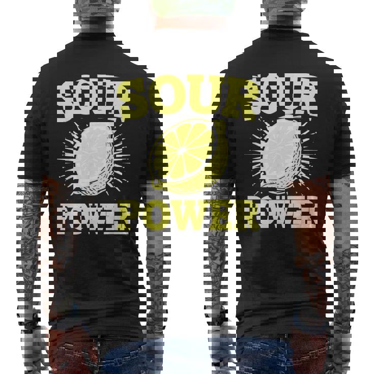 サワーパワー レモンフルーツ メンズTシャツ バックプリント