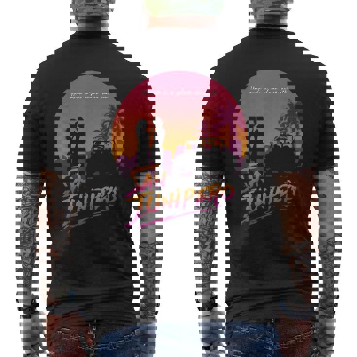 サンジュニペロへようこそ メンズTシャツ バックプリント