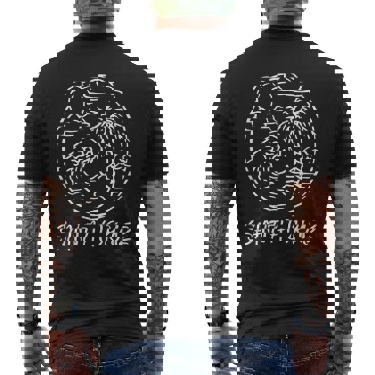 サンタクルーズ カリフォルニア サーフィン サーファー ビンテージ レトロ メンズTシャツ バックプリント