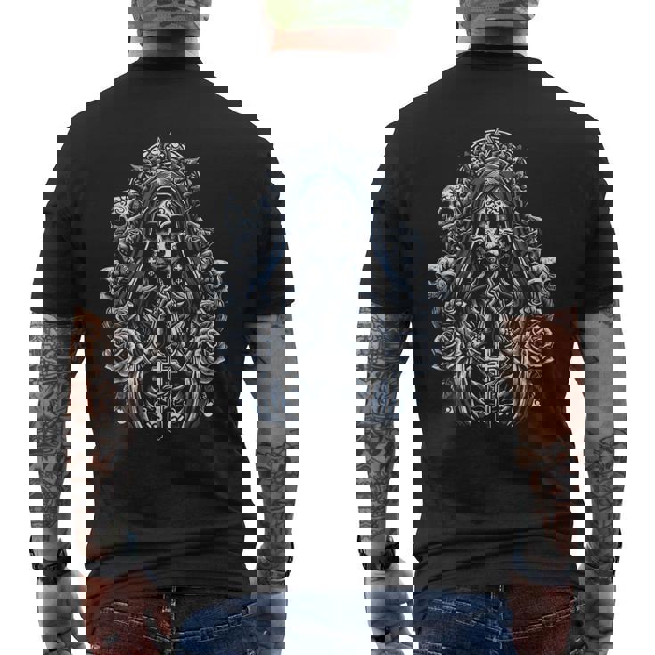 サンタ・ムエルテ 死神 メンズTシャツ バックプリント