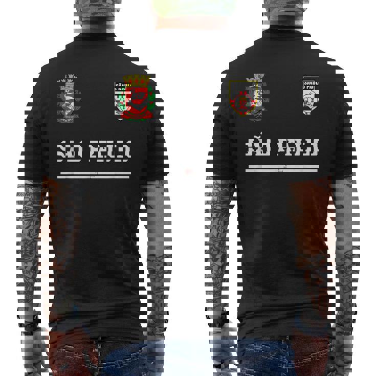 サンパウロスポーツサッカージャージーフラッグ ナショナル。 メンズTシャツ バックプリント
