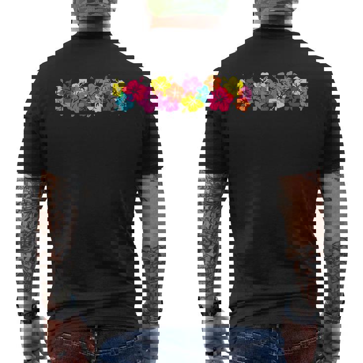 サーファースタイル ヴィンテージtシャツ ハイビスカス フラワーロー ヴィンテージビーチ メンズTシャツ バックプリント