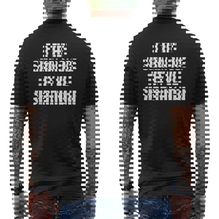 シェナンワン、面白いシェナニガンズ、聖パトリックデー、シェナニガンズ メンズTシャツ バックプリント