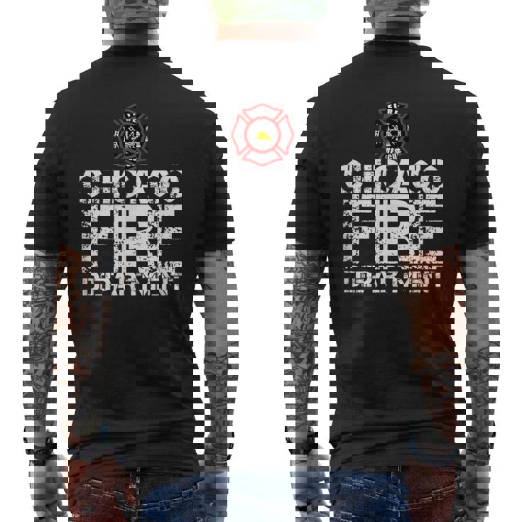 シカゴ消防署tシャツ ファイヤーハウス メンズTシャツ バックプリント
