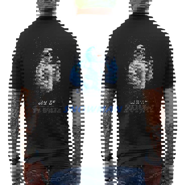 シグマザスノーマンブラッシュリズメリークリスマス Xマスク メンズTシャツ バックプリント