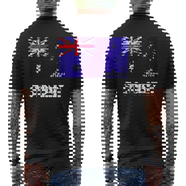 シドニー オーストラリア国旗ジャージ メンズTシャツ バックプリント