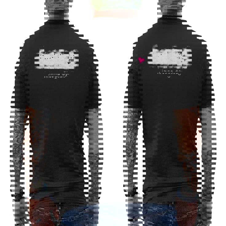 シマエナガ 北海道 雪の妖精 可愛い シマエナガ団子 メンズTシャツ バックプリント