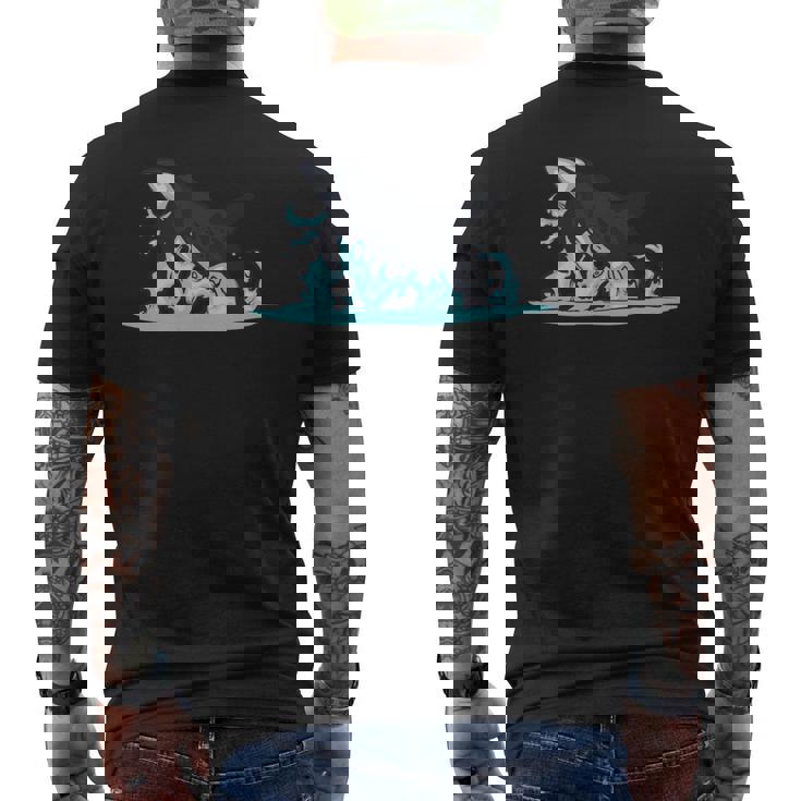 シャチギフトジャンピングオルカシャチ 長袖tシャツ メンズTシャツ バックプリント