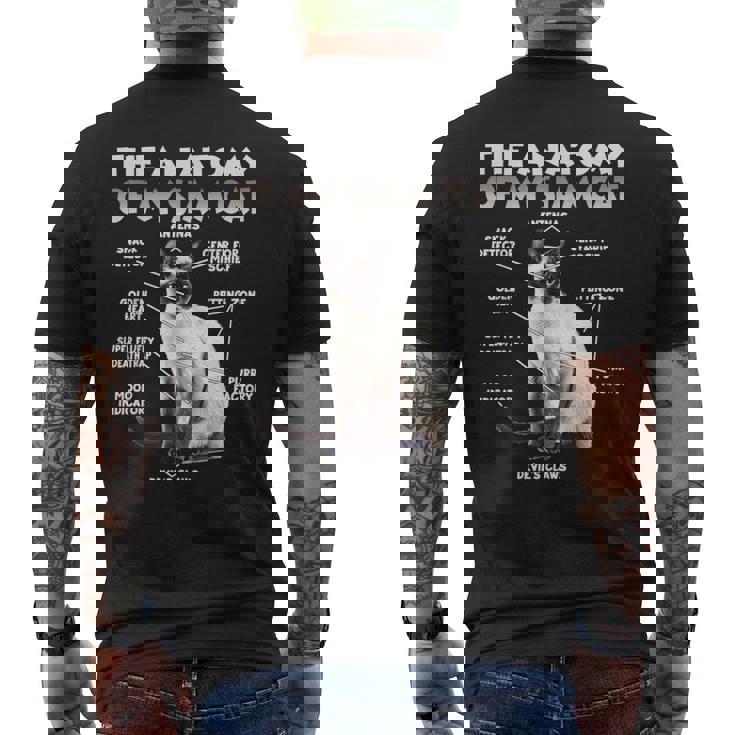 シャム猫メンズTシャツ バックプリント