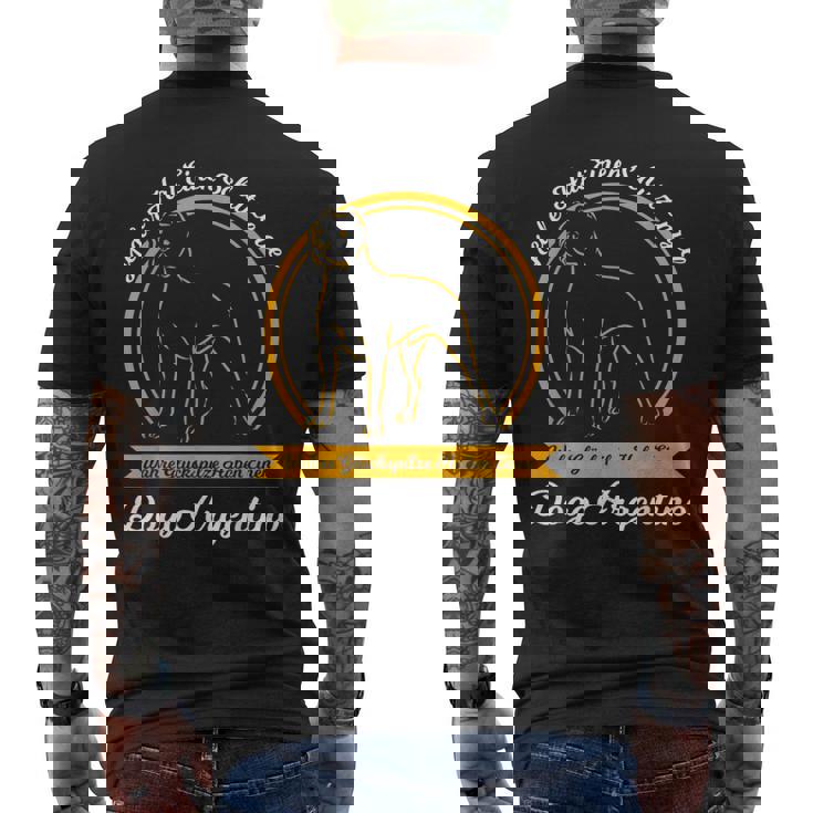 シュッツェンゲル・ドゴ・アルヘンティーノ・ドゴ・アルヘンティーノ・フンド メンズTシャツ バックプリント