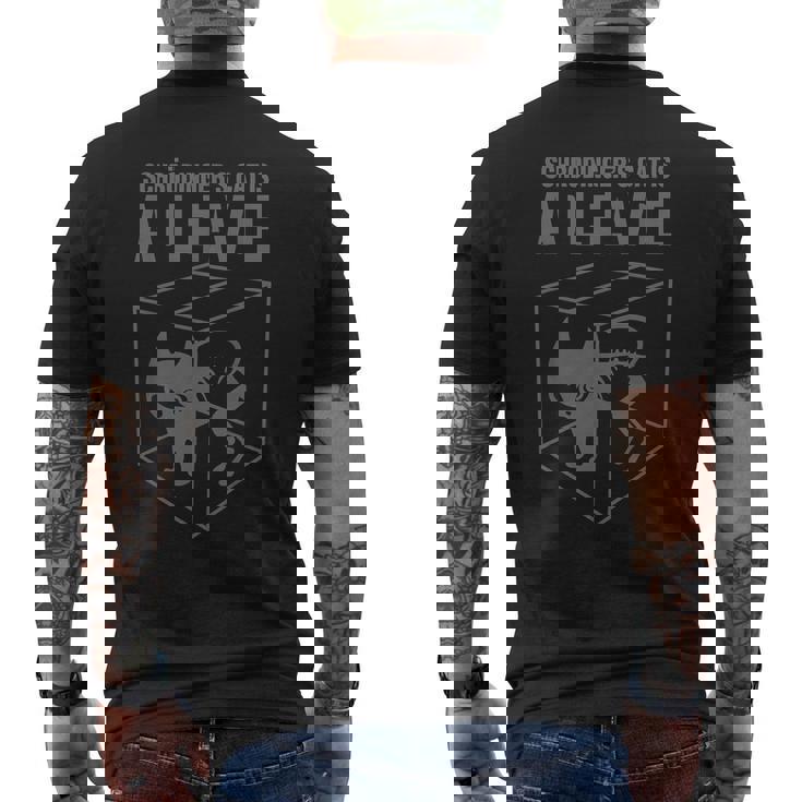 シュレディンガーの猫はアデレーヴデ-Art1 Wt-Trans メンズTシャツ バックプリント