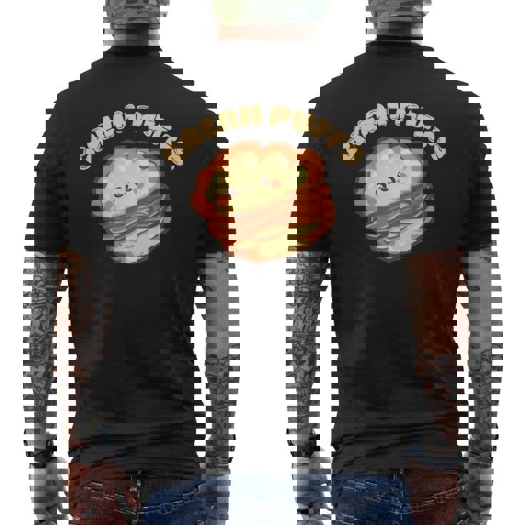 シュークリーム ペストリー デザート好き メンズTシャツ バックプリント