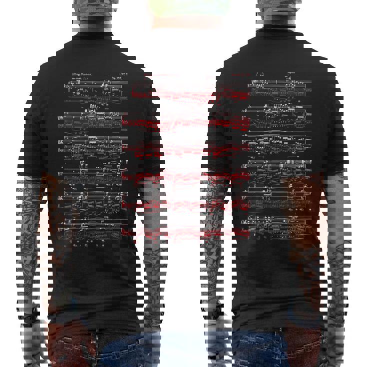 ショパンの革命的なエチュードピアノピアニスト。 メンズTシャツ バックプリント