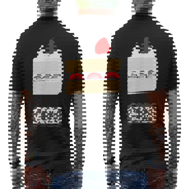 ショートケーキ『スイーツ ポップ』苺 イチゴのケーキ お菓子 おやつ 面白い かわいい メンズTシャツ バックプリント