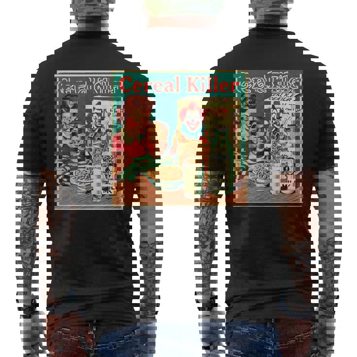 シリアル シリアル キラー 音声しゃれ ホラー コア ミッドセンチュリー メンズTシャツ バックプリント