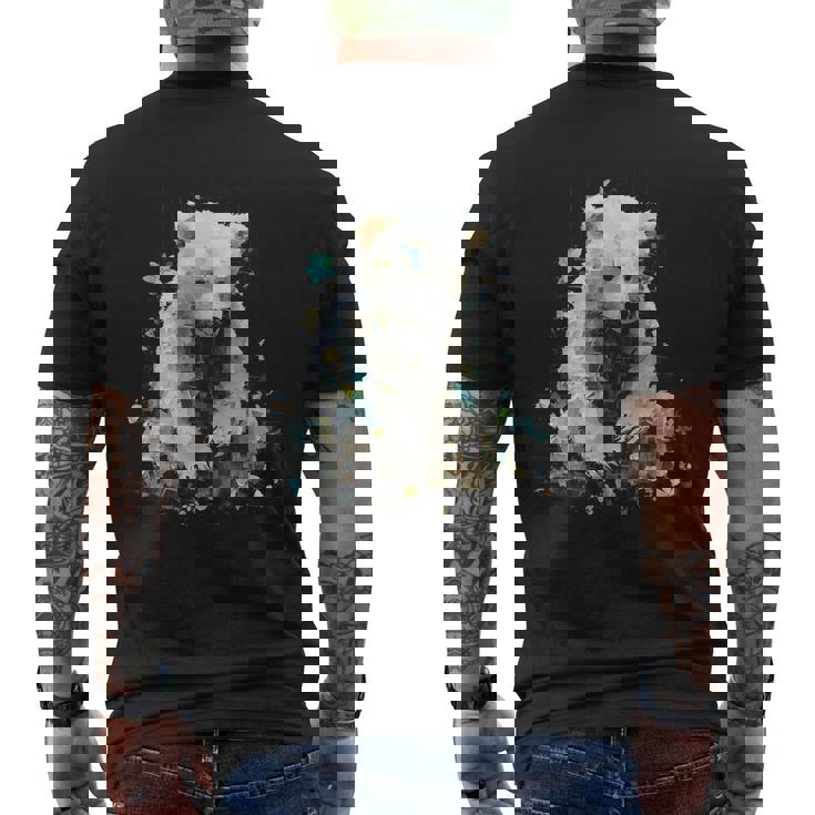 シロクマ 動物 モチーフ 作品 シロクマ メンズTシャツ バックプリント