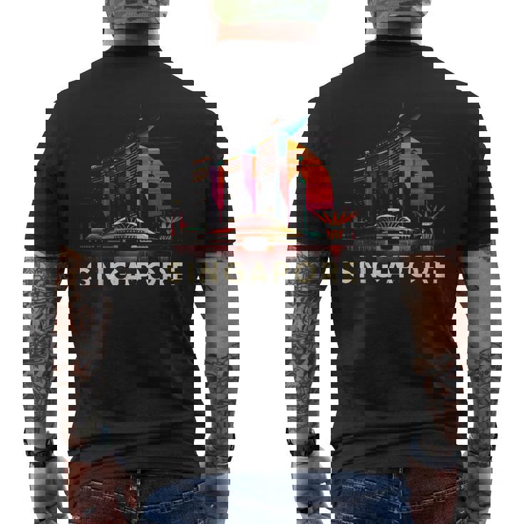 シンガポール市のランドマークビルのお土産 メンズTシャツ バックプリント