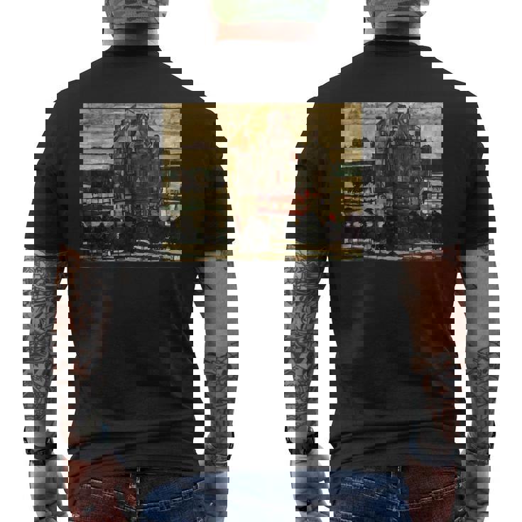 シングル・ハウス・バイ・エゴン・シーレ1915 メンズTシャツ バックプリント