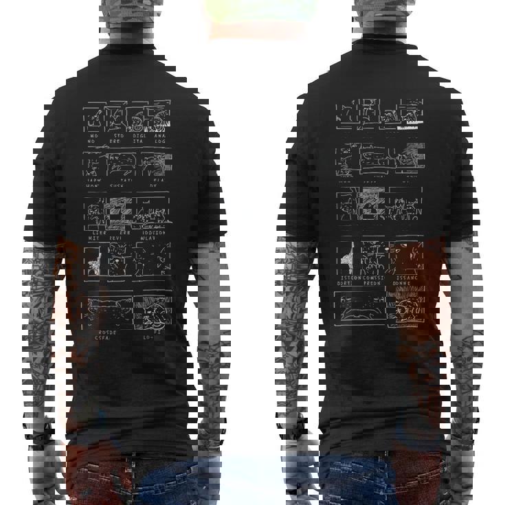 シンセサイザー 猫 アナログ シンセ ミュージシャン モジュラー テクノ Dj メンズTシャツ バックプリント