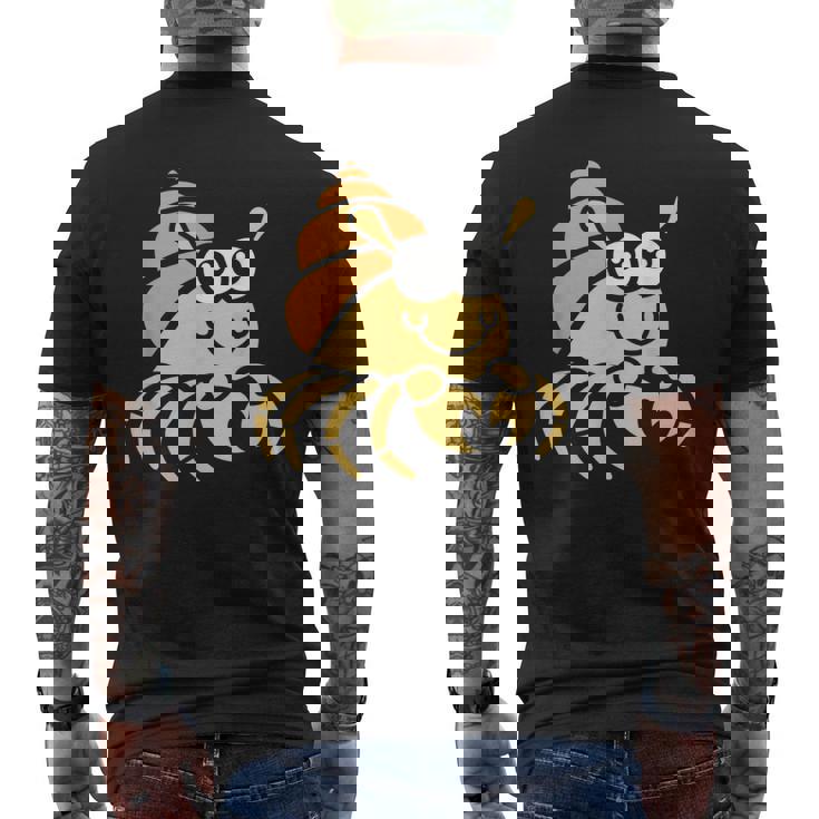 シンプルでかわいいミニマリストの甲殻類のリトル・ハーミット・バーナード メンズTシャツ バックプリント