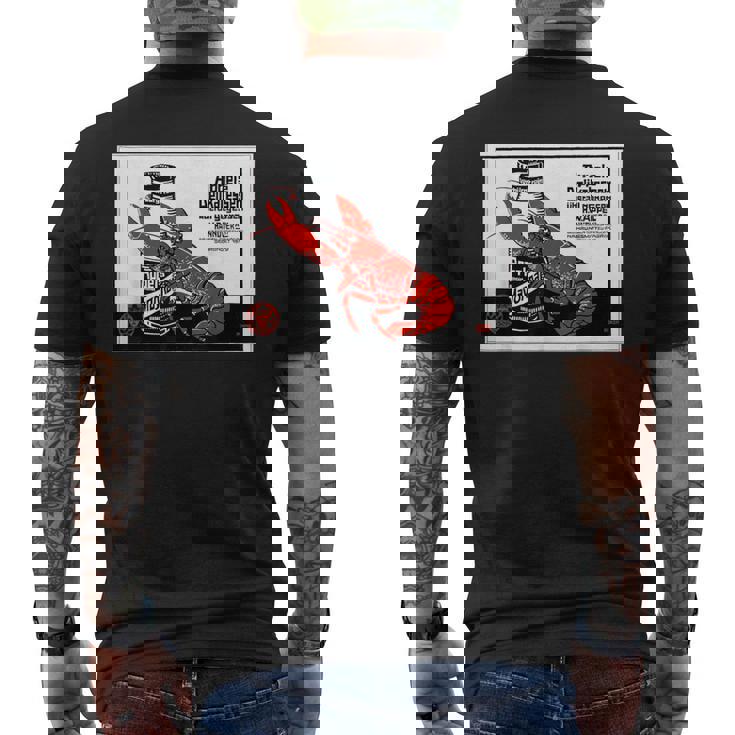 シーフード 1879 ドイツ ロブスター ザリガニ 甲殻類 レトロ メンズTシャツ バックプリント