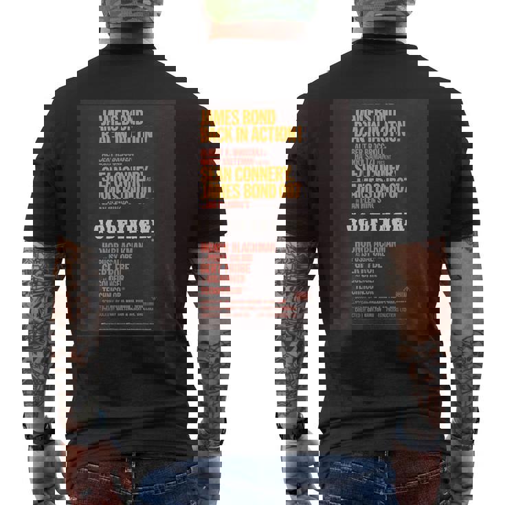 ジェームズ・ボンド 007 ゴールドフィンガー メンズTシャツ バックプリント